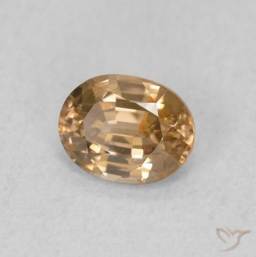 9,17 ctw natürlicher Golden-Pfirsich Zirkon, Oval, VVS