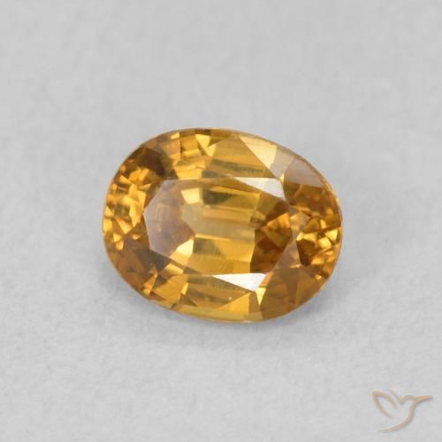 9,17 ctw natürlicher gold-braun Zirkon, Oval, VVS