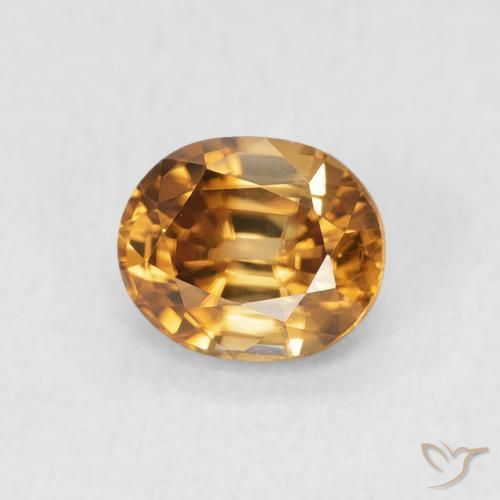 9,17 ctw natürlicher Mittelorange Zirkon, Oval, VVS