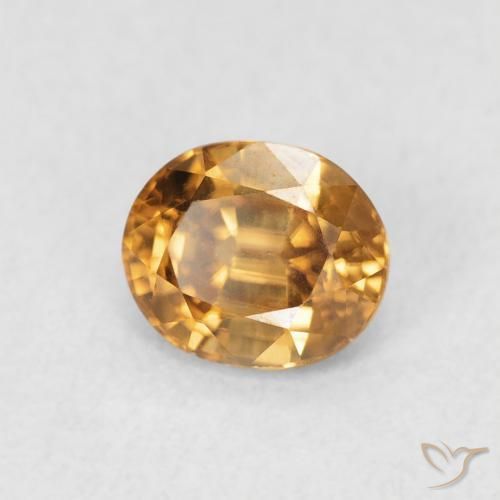 9,17 ctw natürlicher Mittelorange Zirkon, Oval, VVS