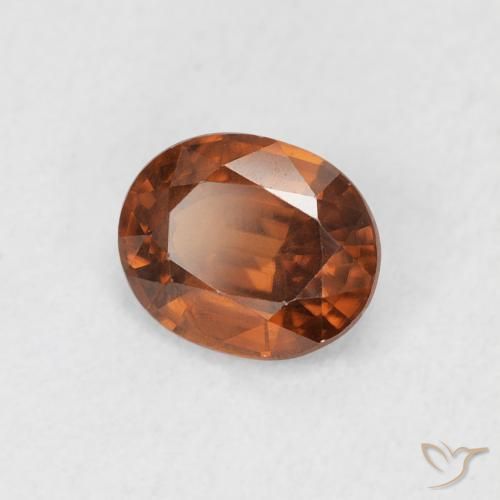9,17 ctw natürlicher rötlich-orange Zirkon, Oval, VS