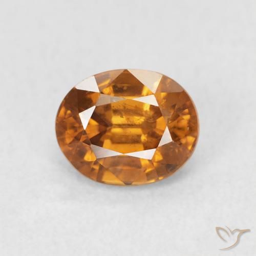 1.12ct Natürlicher Mittelorange Zirkon, Oval, VS