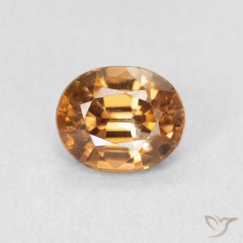 1.11ct Natürlicher Rostorange Zirkon, Oval, VS