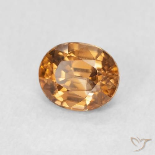 9,17 ctw natürlicher Rostorange Zirkon, Oval, VS