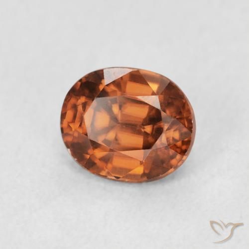 9,17 ctw natürlicher tieforange Zirkon, Oval, VVS-VS