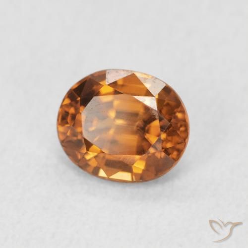 9,17 ctw natürlicher Mittelorange Zirkon, Oval, VVS-VS