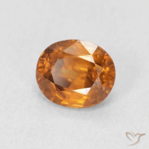 9,17 ctw natürlicher Mittelorange Zirkon, Oval, VVS-VS