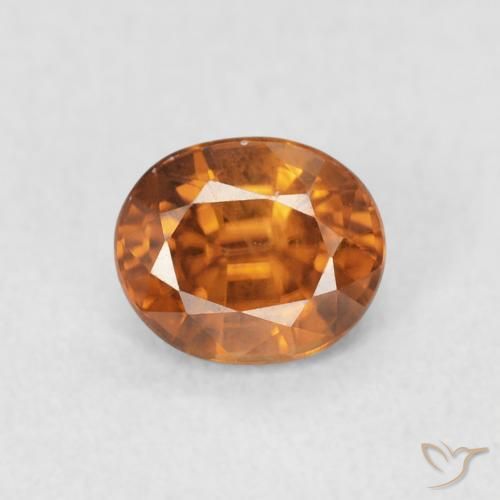 1.02ct Natürlicher orange-braun Zirkon, Oval, VS