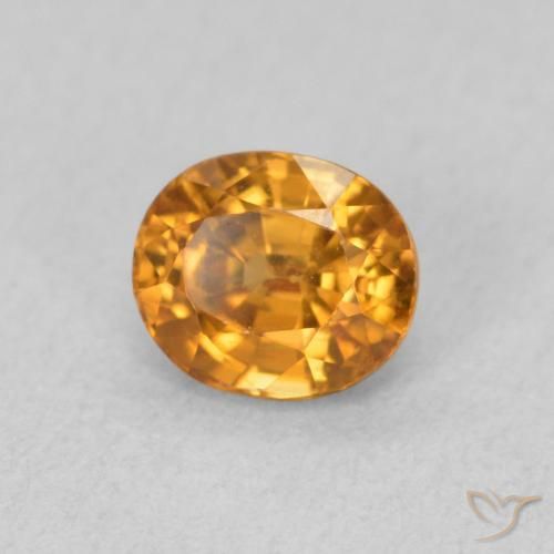 9,17 ctw natürlicher Erdiges Orange Zirkon, Oval, VVS-VS