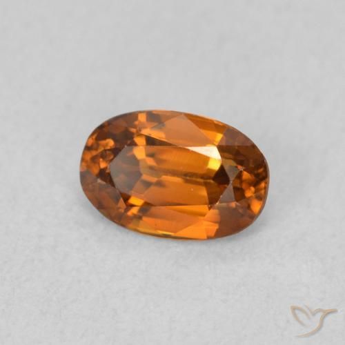 9,17 ctw natürlicher tieforange Zirkon, Oval, VVS-VS