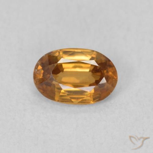 0.70ct Natürlicher Rostorange Zirkon, Oval, VVS-VS