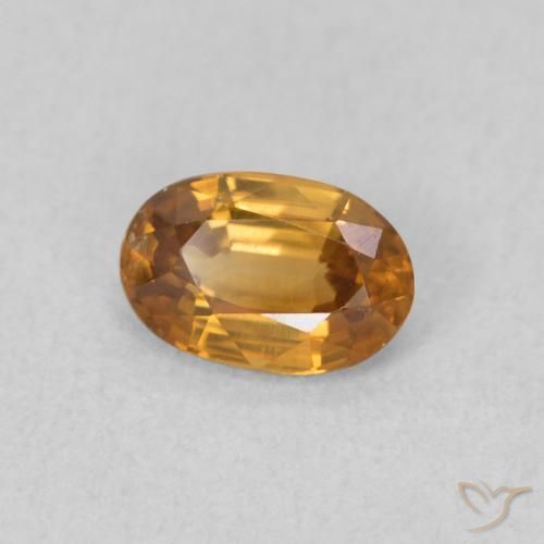 9,17 ctw natürlicher Rostorange Zirkon, Oval, VVS-VS