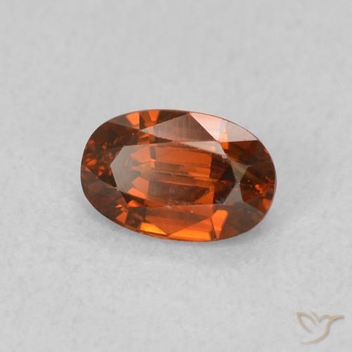 9,17 ctw natürlicher rötlich-orange Zirkon, Oval, VVS-VS