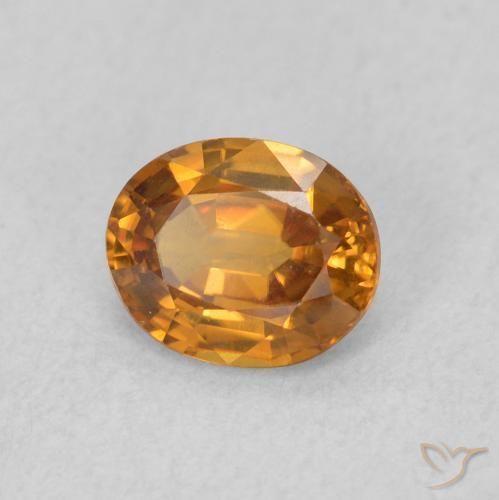 9,17 ctw natürlicher Mittelorange Zirkon, Oval, VVS-VS