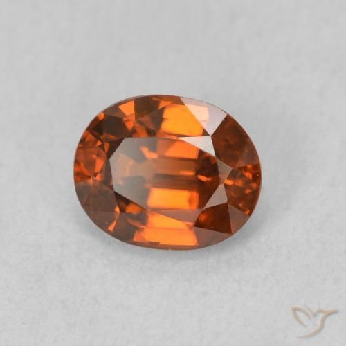 9,17 ctw natürlicher tieforange Zirkon, Oval, VVS-VS