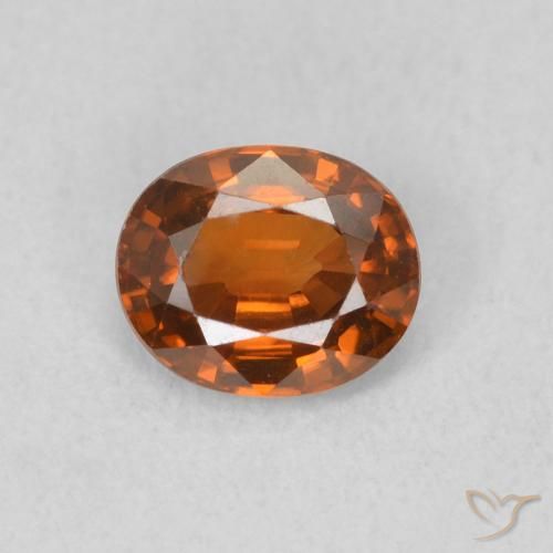 0.90ct Natürlicher Feuerorange Zirkon, Oval, VVS-VS