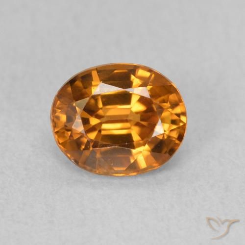 1.06ct Natürlicher Erdiges Orange Zirkon, Oval, VVS-VS