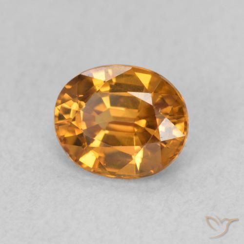 9,17 ctw natürlicher Erdiges Orange Zirkon, Oval, VVS-VS