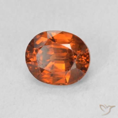 9,17 ctw natürlicher rötlich-orange Zirkon, Oval, VVS-VS