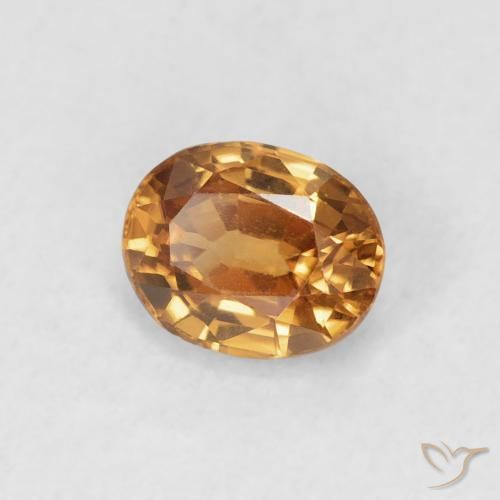 9,17 ctw natürlicher orange-braun Zirkon, Oval, VVS