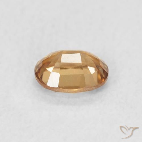 9,17 ctw natürlicher Golden-Pfirsich Zirkon, Oval, VVS