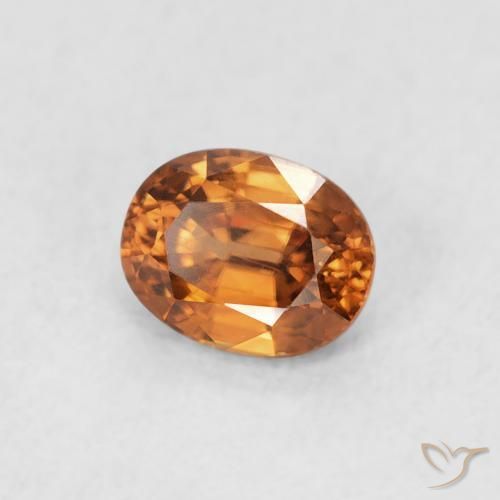 9,17 ctw natürlicher tieforange Zirkon, Oval, VVS