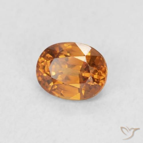 9,17 ctw natürlicher Mittelorange Zirkon, Oval, VVS