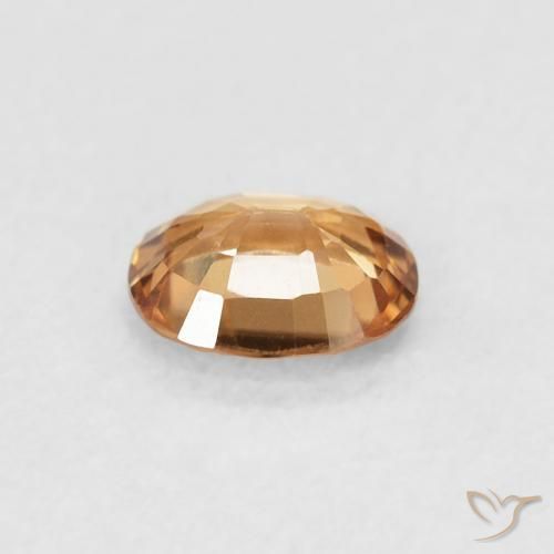 9,17 ctw natürlicher orange-braun Zirkon, Oval, VVS