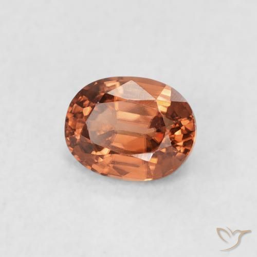 9,17 ctw natürlicher Medium Dark-Orange Zirkon, Oval, VVS