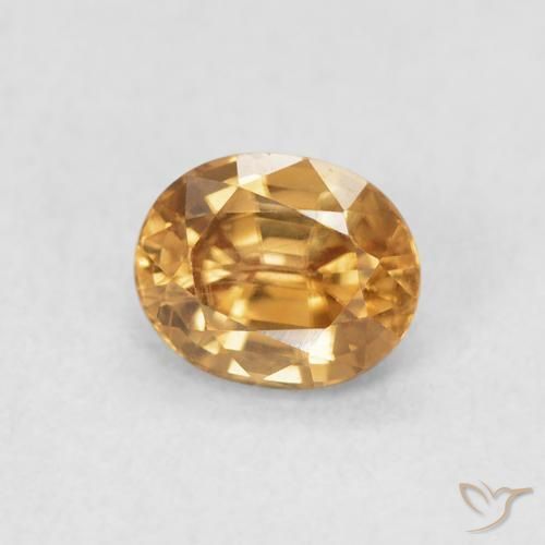 9,17 ctw natürlicher Golden-Pfirsich Zirkon, Oval, VS
