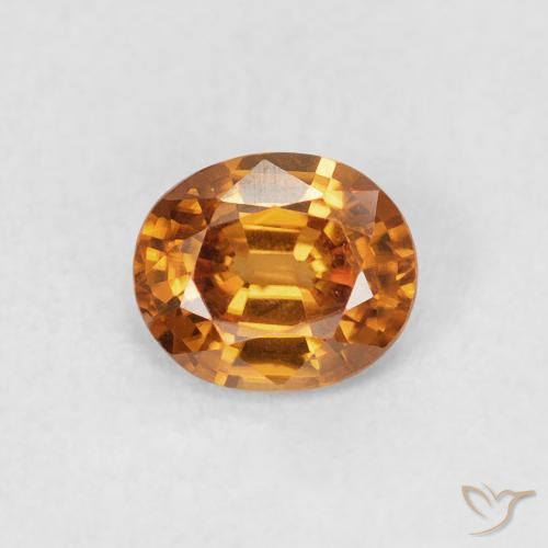 0.83ct Natürlicher orange-braun Zirkon, Oval, VVS