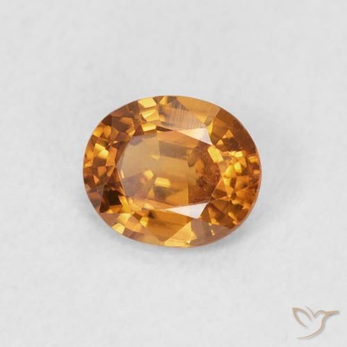 9,17 ctw natürlicher orange-braun Zirkon, Oval, VVS