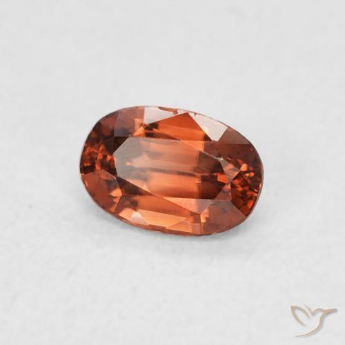 9,17 ctw natürlicher rötlich-orange Zirkon, Oval, VVS-VS
