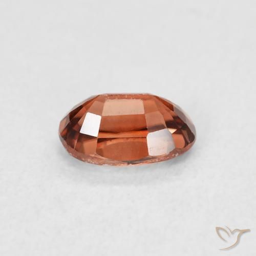 9,17 ctw natürlicher rötlich-orange Zirkon, Oval, VVS-VS