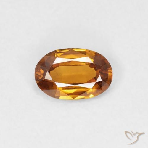 0.56ct Natürlicher Mittelorange Zirkon, Oval, VVS