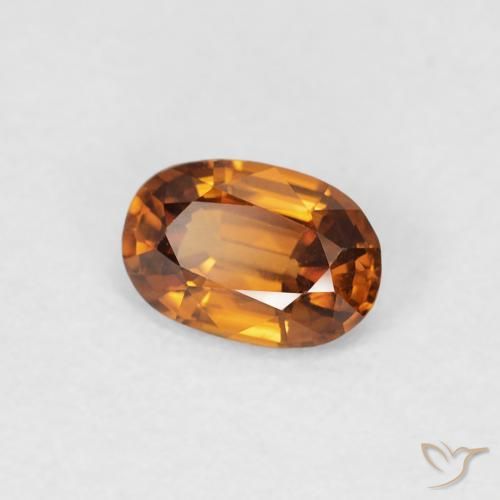 9,17 ctw natürlicher orange-braun Zirkon, Oval, VVS-VS
