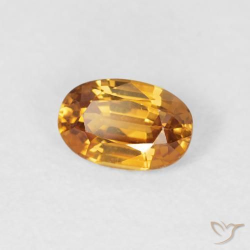 9,17 ctw natürlicher Mittelorange Zirkon, Oval, VVS-VS
