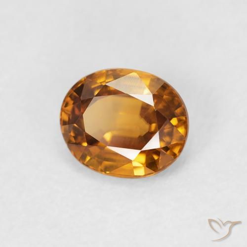 9,17 ctw natürlicher Mittelorange Zirkon, Oval, VVS-VS