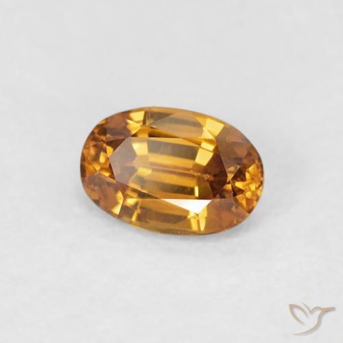 9,17 ctw natürlicher Mittelorange Zirkon, Oval, VVS-VS