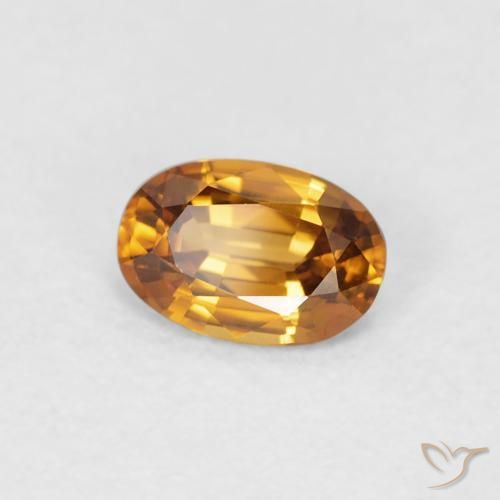 9,17 ctw natürlicher Mittelorange Zirkon, Oval, VVS-VS