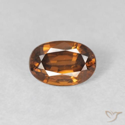0.86ct Natürlicher bräunlich-orange Zirkon, Oval, VVS