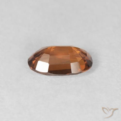 9,17 ctw natürlicher Tiefes bräunliches Orange Zirkon, Oval, VVS