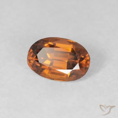 9,17 ctw natürlicher Mittelorange Zirkon, Oval, VVS