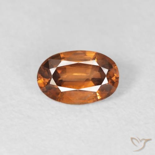 0.69ct Natürlicher Erde Orange Zirkon, Oval, VVS