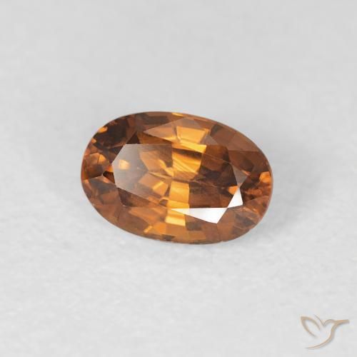 9,17 ctw natürlicher tieforange Zirkon, Oval, VVS-VS