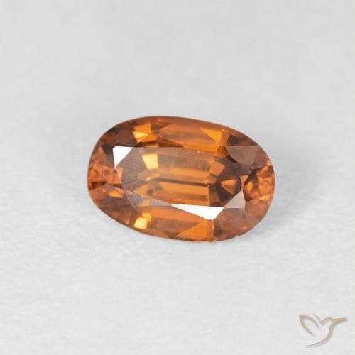 9,17 ctw natürlicher tieforange Zirkon, Oval, VVS