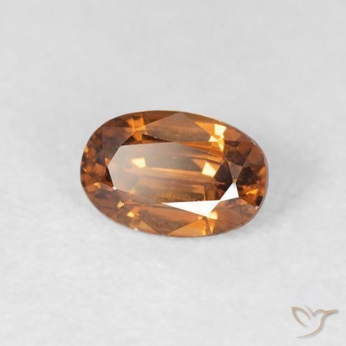 9,17 ctw natürlicher Mittelorange Zirkon, Oval, VVS