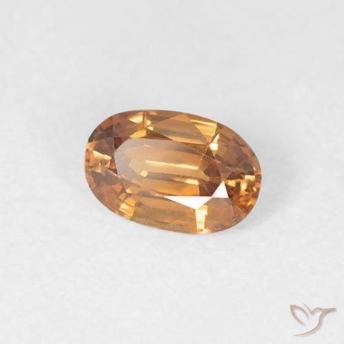 9,17 ctw natürlicher Mittelorange Zirkon, Oval, VVS