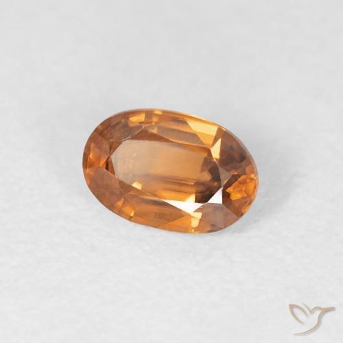 9,17 ctw natürlicher orange-braun Zirkon, Oval, VVS