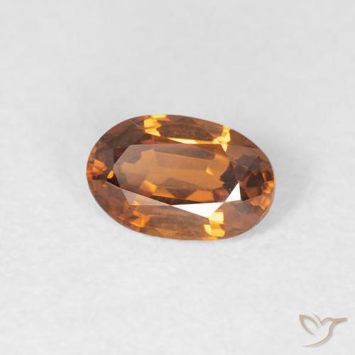 9,17 ctw natürlicher Mittelorange Zirkon, Oval, VVS